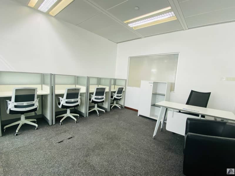 12 Fully Furnished Executive Office-Suitable for 5 to 6 staff -Linked with Burjuman Mall and Metro