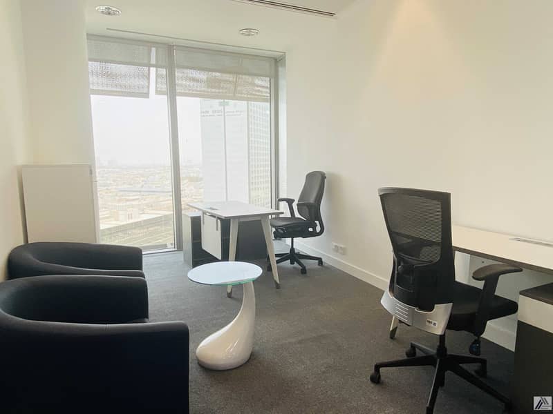 6 Serviced Furnish Office Suitable for 2 Staff / Meeting room facility / Linked with Burjuman Mall