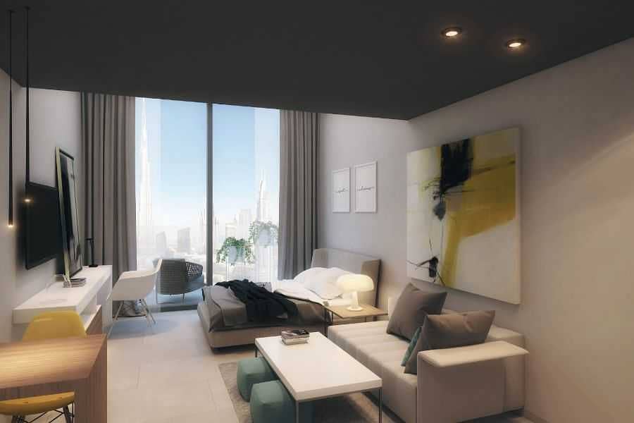 8 Elegant design | studio type | Burj Khalifa view