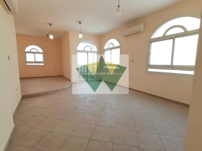 5 large size 5 bedroom Compound villa with Private Entrance with big yard avaiable for rent in mohammad bin zayed city