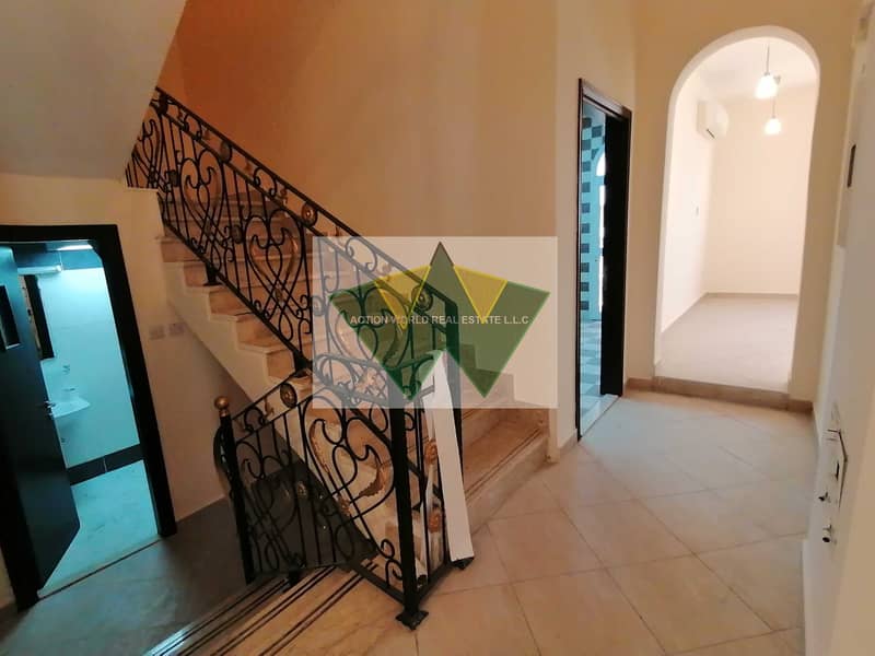 17 large size 5 bedroom Compound villa with Private Entrance with big yard avaiable for rent in mohammad bin zayed city