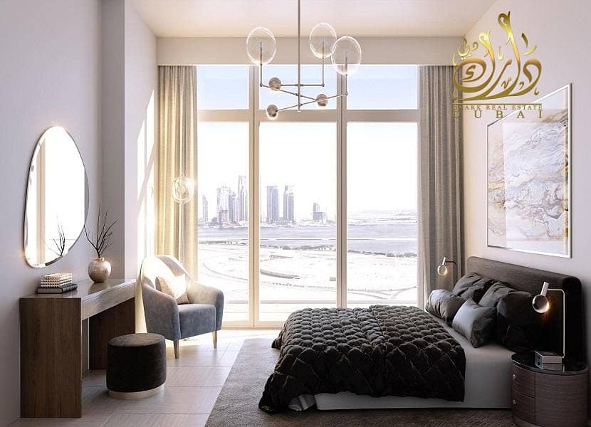 شقة للبيع في كريك فيوز تطل على برج خليفة وخور دبي مع عائد مضمون