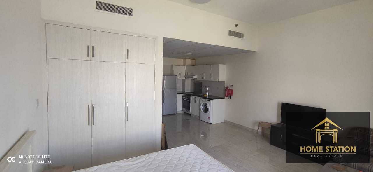 Furnished large and spacious studio for at a prime location in phaseII international city  22222/2 chqs