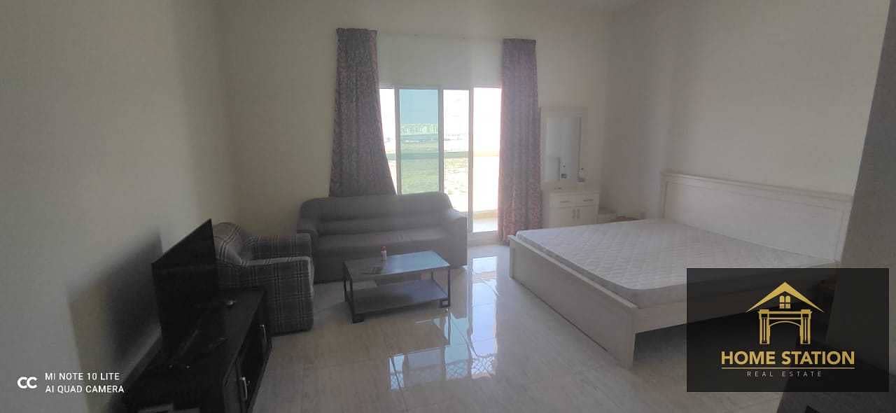 5 Furnished large and spacious studio for at a prime location in phaseII international city  22222/2 chqs