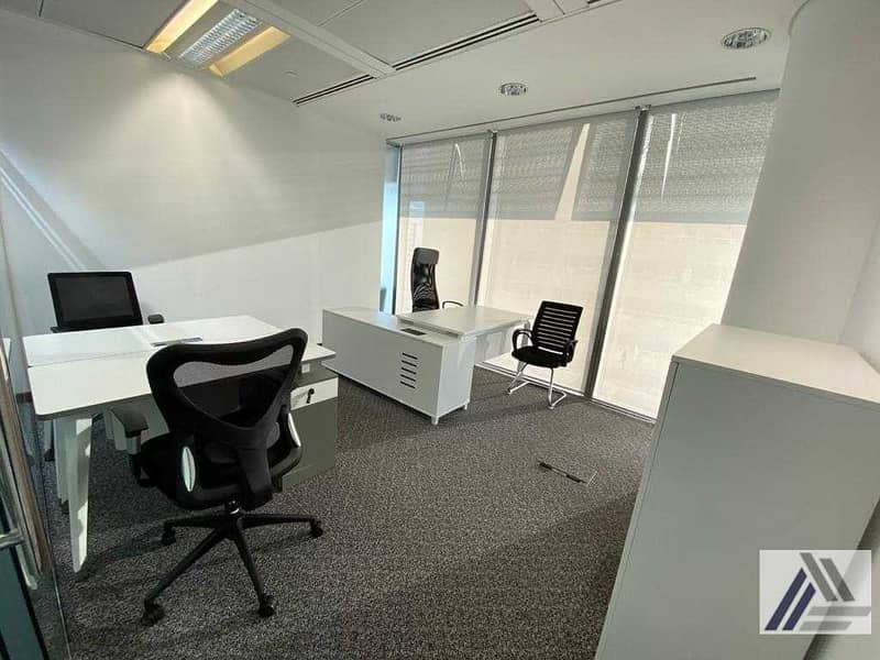 13 Fully Furnished -Serviced -Brighter Office-Pool View-Linked with Burjuman Metro