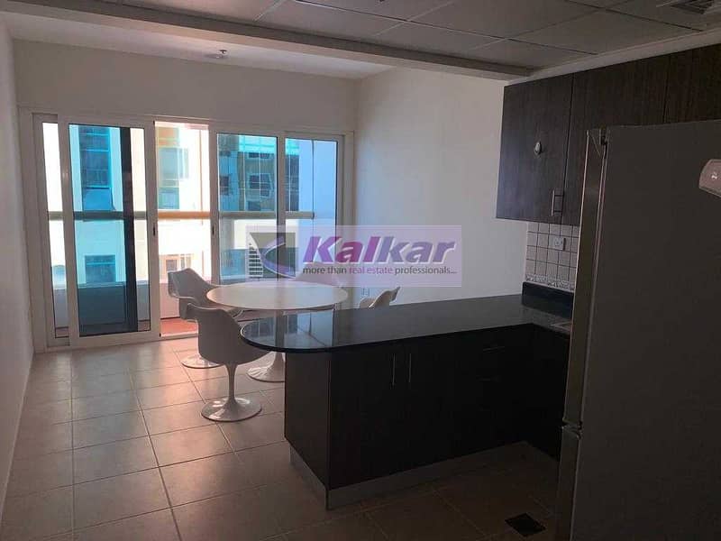 3 4  Cheques |  Wonderful Sea View | Semi Furnished | Kitchen Equipped | Balcony | Multiple Cheques @ Elite Residence