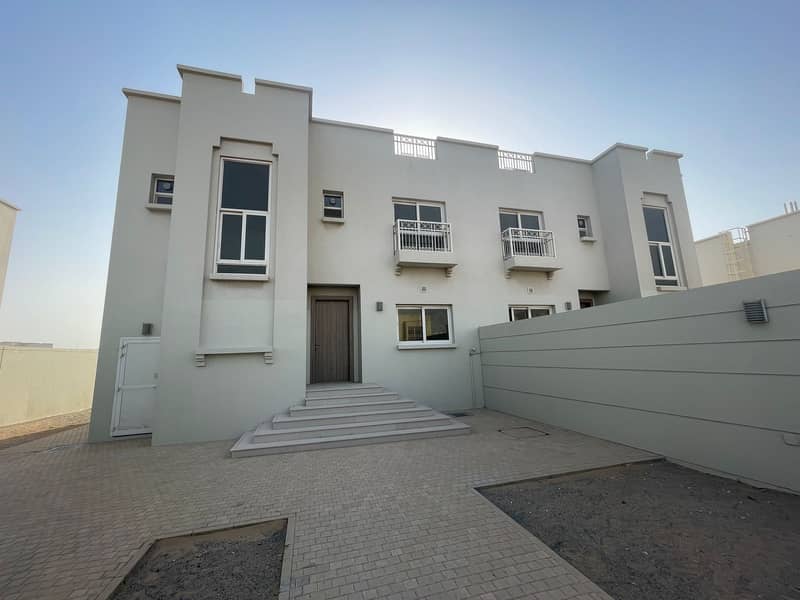 Brand New 3 Bedrooms Spacious Villa is available for rent in Barashi for 80,000 AED