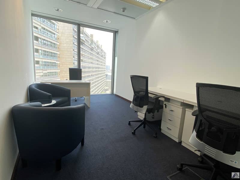 Furnished -Serviced -office -Suitable for 4 staff -Conference room facility -Linked with Metro