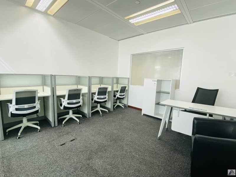 Serviced Furnish Office Suitable for 5 Staff / Meeting room facility / Linked with Burjuman Mall