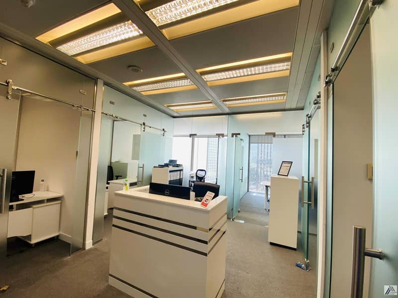 3 Amazing offer Fully Furnished Serviced office with 6 Smart Cabins and  separate  reception