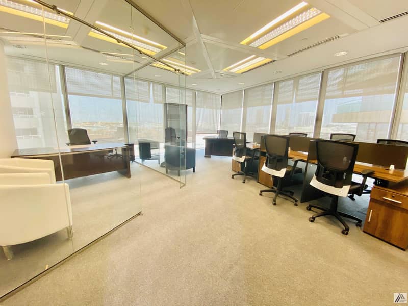 4 Amazing offer Fully Furnished Serviced office with 6 Smart Cabins and  separate  reception