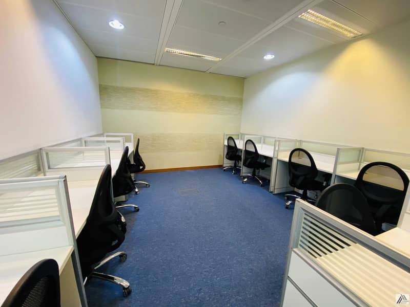 8 Amazing offer Fully Furnished Serviced office with 6 Smart Cabins and  separate  reception