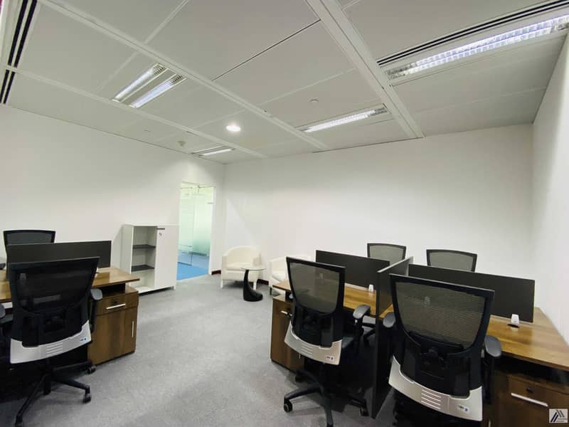 9 Amazing offer Fully Furnished Serviced office with 6 Smart Cabins and  separate  reception