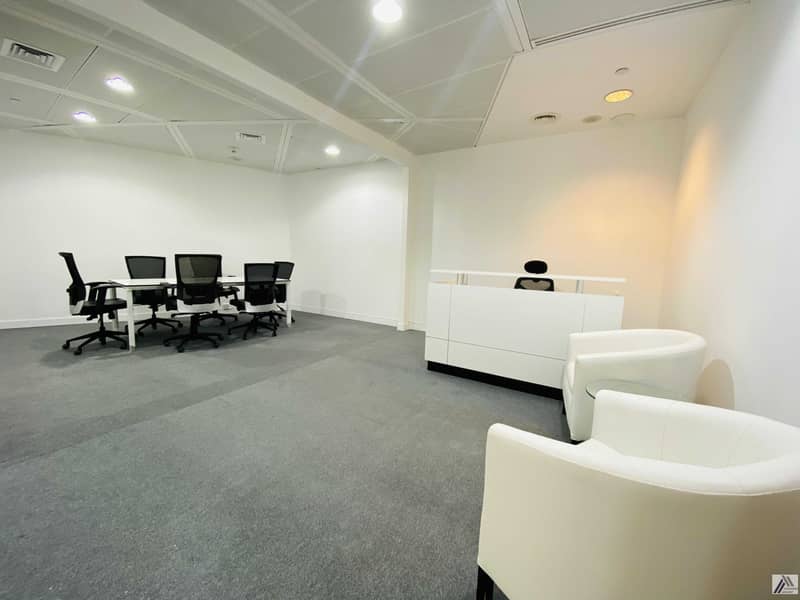 10 Amazing offer Fully Furnished Serviced office with 6 Smart Cabins and  separate  reception