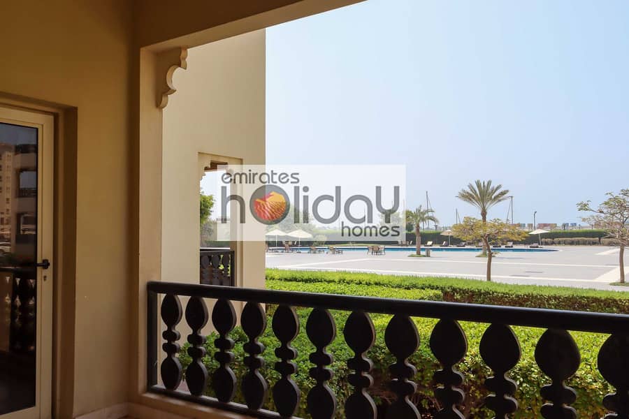 Fully Furnished with Pool Views and Large Balcony