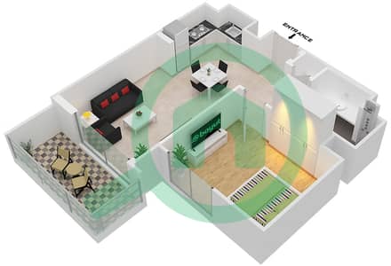 Water's Edge - 1 Bedroom Apartment Unit 1 Floor plan
