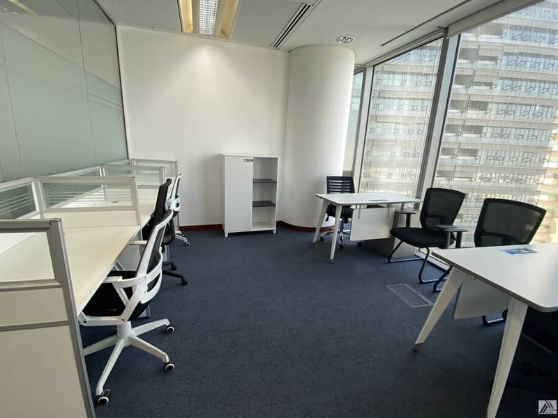Cost effective offices | Well Furnished Offices | Free  guest Parking | Amazing pool  View