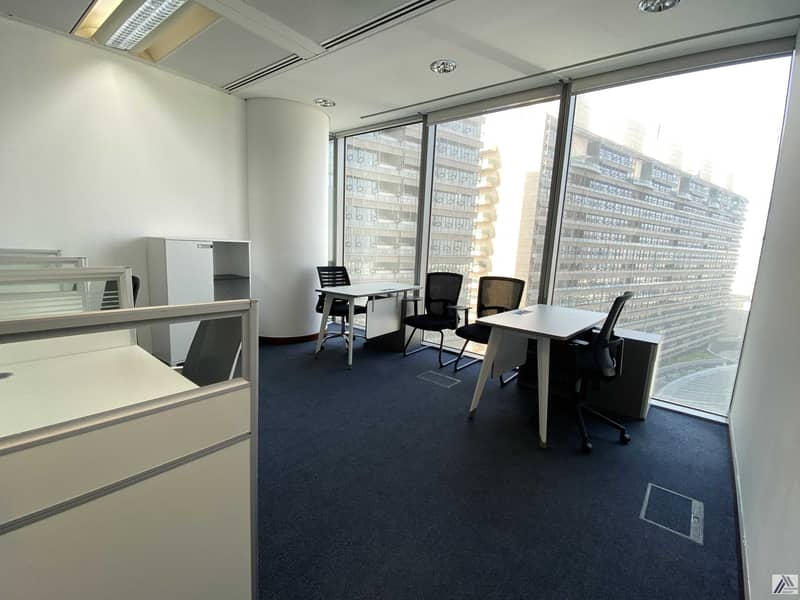 3 Cost effective offices | Well Furnished Offices | Free  guest Parking | Amazing pool  View