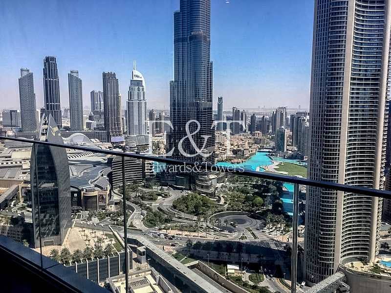 3 Beds The Address Boulevard |View to Burj Khalifa