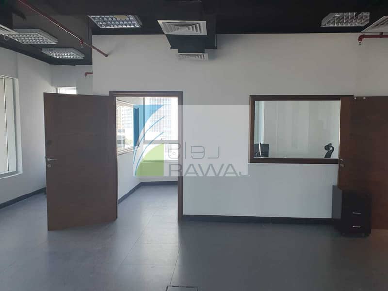 Semi-Furnished Office with Partition up to Ceiling for rent