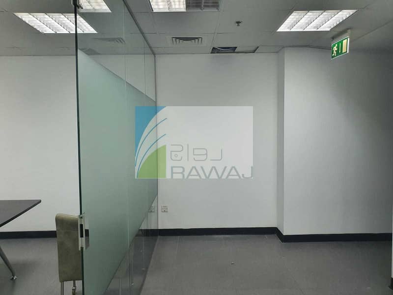 2 Semi-Furnished Office with Partition up to Ceiling for rent