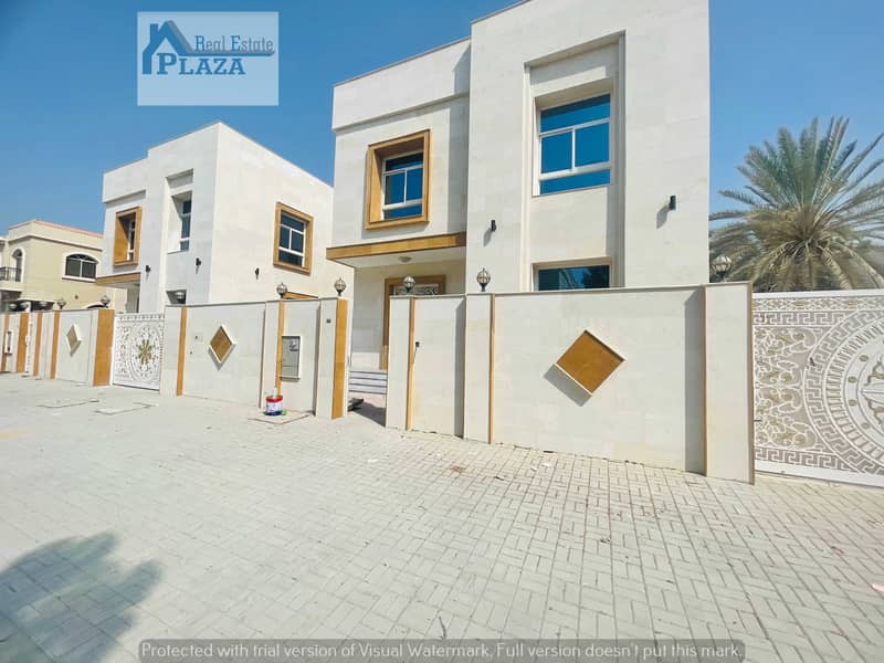 Villa for sale, new, personal finishing, the first inhabitant in the Emirate of Ajman, in Al Rawda 2 area, the second piece of Sheikh Ammar Street