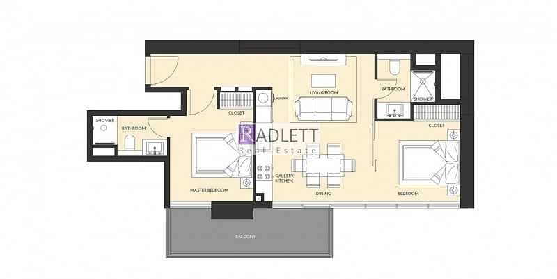 16 Modern New 2 BR| Community View| Low Floor|Type 2B