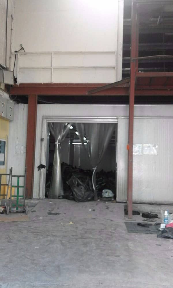 Warehouse with cold store 5300 SQFT insulated with Furnished Offices for rent.
