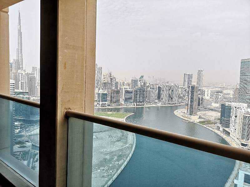 2 Canal and Burj Khalifa View |Huge Balcony I Perfect Location