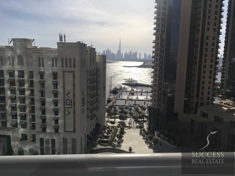 8 Harbour Views | Spacious 2 BR | High Floor | Burj Khalifa View