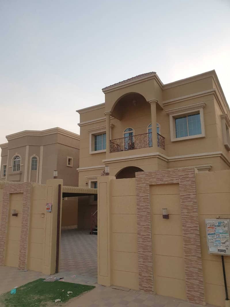 For rent a villa in Al Mowaihat, behind Nesto, a high-end finishing, close to all services, large areas, and close to Mohammed bin Zayed Street