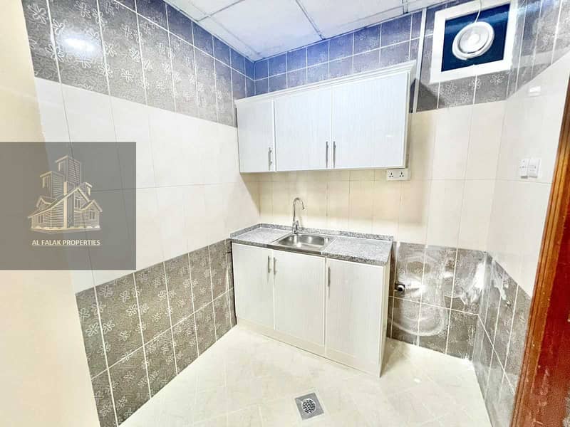 8 Brand new spacious studio in al Nahyan with separate kit