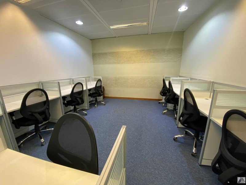 4 Fully Furnished serviced  office with separate Meeting table -Linked with Mall and  Metro