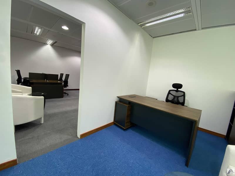 5 Fully Furnished serviced  office with separate Meeting table -Linked with Mall and  Metro