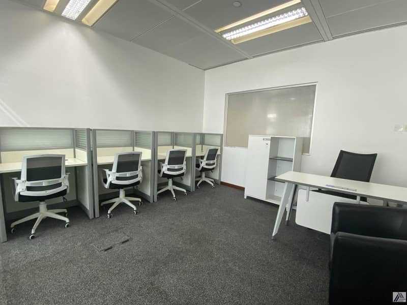 6 Fully Furnished serviced  office with separate Meeting table -Linked with Mall and  Metro