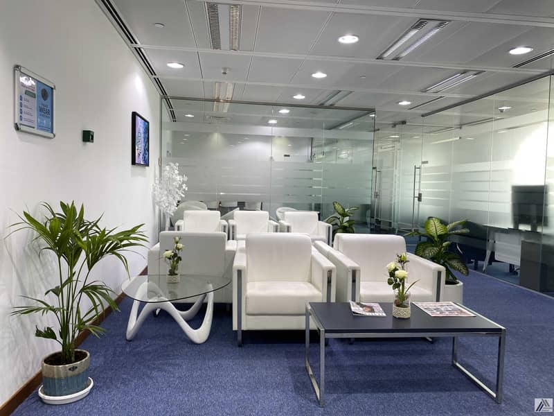 7 Fully Furnished serviced  office with separate Meeting table -Linked with Mall and  Metro