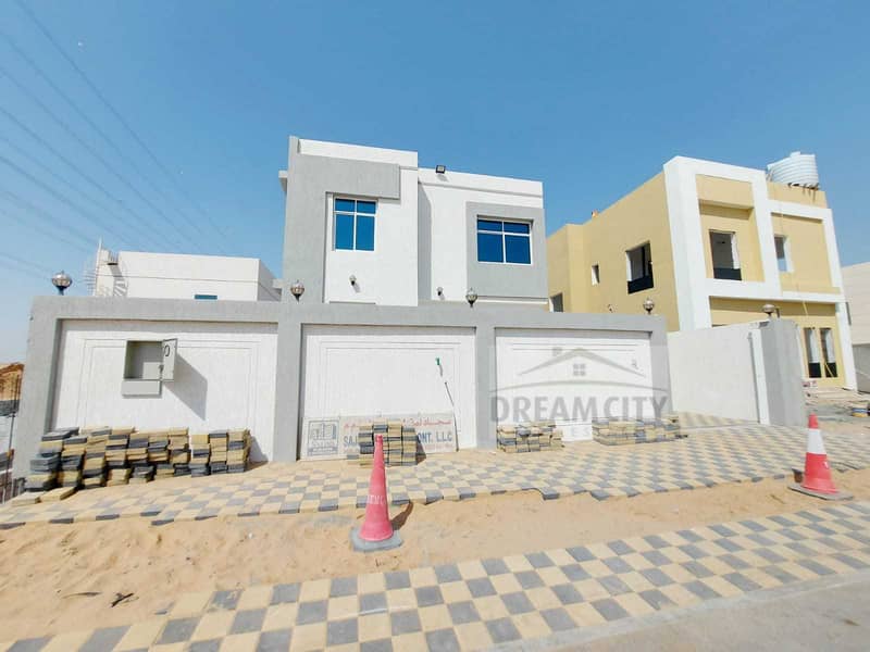 For sale at a snapshot price and without any commission, a very luxurious modern villa near a mosque, one of the most luxurious villas in Ajman, with