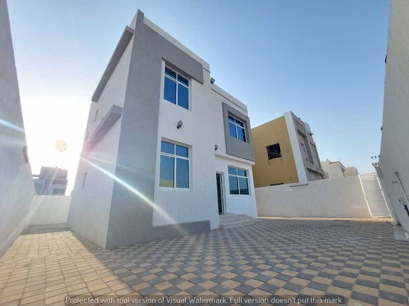 For sale at a snapshot price and without down payment, a modern villa, one of the most luxurious villas in Ajman, with super deluxe construction and p