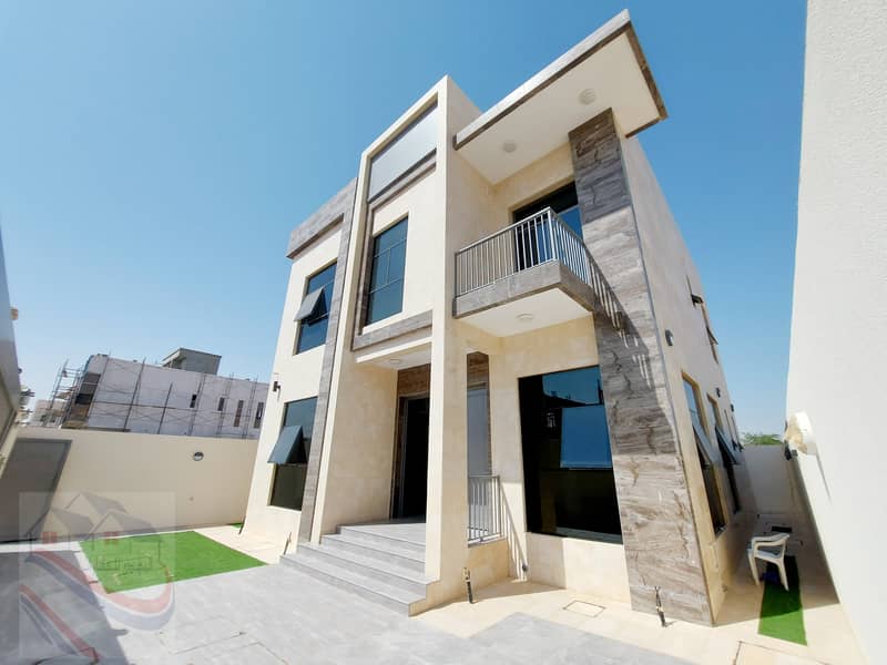 Modern villa for sale, one of the most luxurious villas in Ajman, at a very attractive price, with the design of palaces, and with luxurious hotel fin