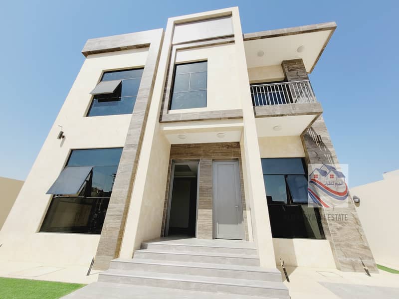 Own a villa with the best modern designs at the best prices in Al Zahia area, Ajman, freehold, excellent spaces, super dulux finishing