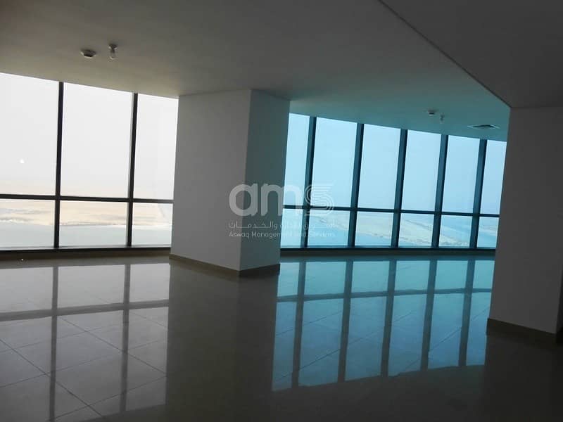 Full sea view four bedroom apartment  for rent in Etihad Towers