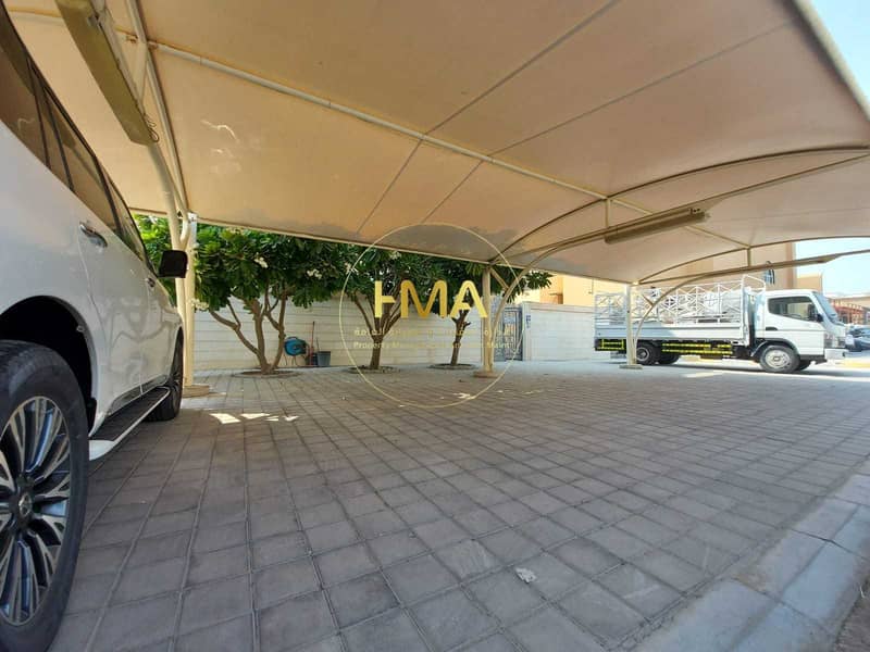 Villa 7 master rooms in Al Bateen Airport | shaded car parking