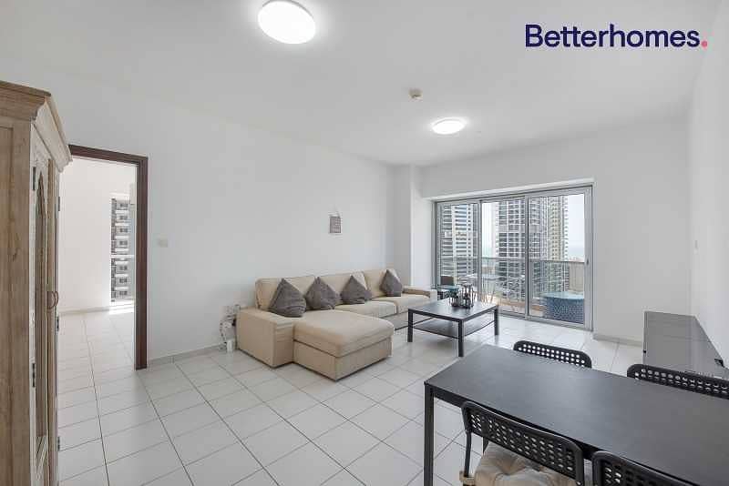Large 1 Bed | Furnished | Marina & Palm View