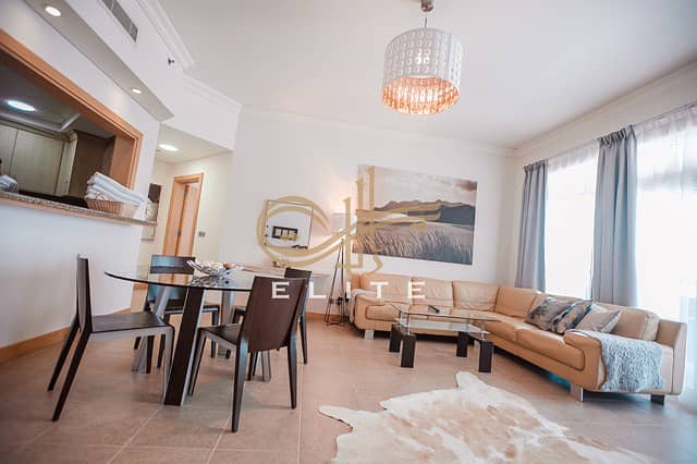 Full Sea view |2BR with Maids room | Unfurnished / Furnished Apt in Shoreline Bldg, Palm Jumeirah