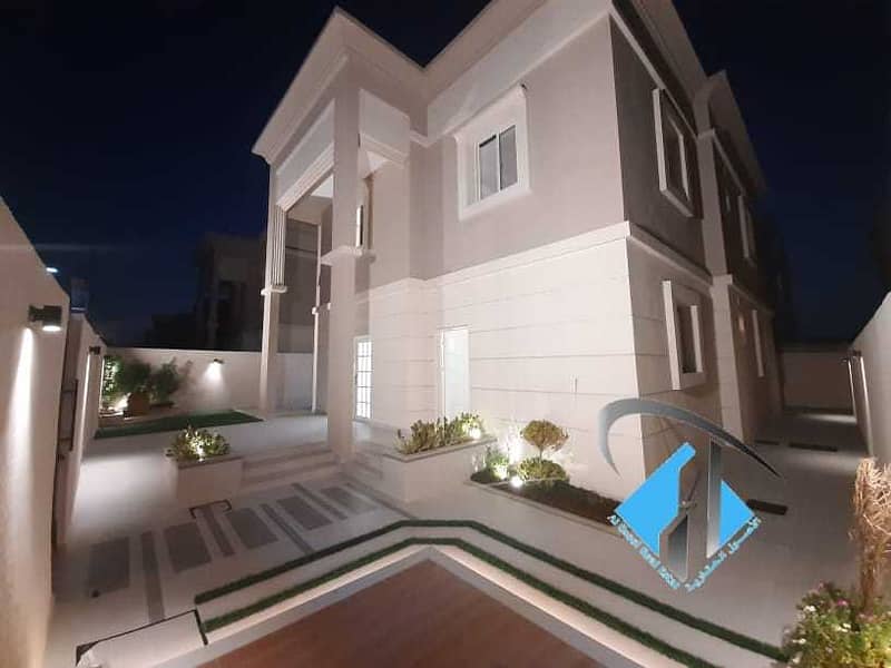 Modern villa including registration fees for citizens and expatriates for sale, one of the most luxurious villas in Ajman at a very attractive price,