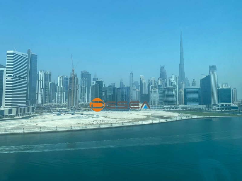 3 Stunning Burj  views  with Canal views | Spacious & bright | Shell & Core