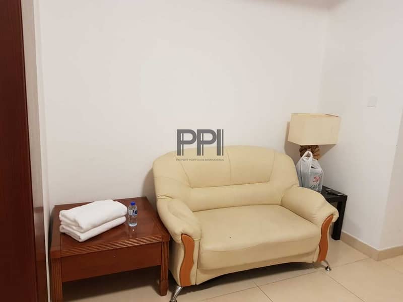 3 Furnished with Balcony| 35k for 4 cheques|Park and Sheikh zayed road view