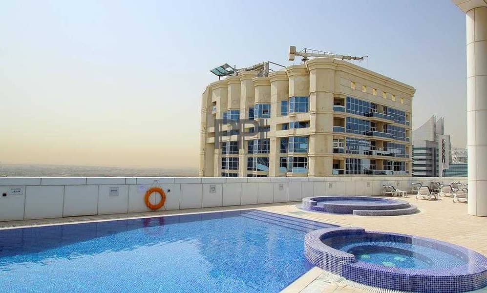 9 Furnished with Balcony| 35k for 4 cheques|Park and Sheikh zayed road view