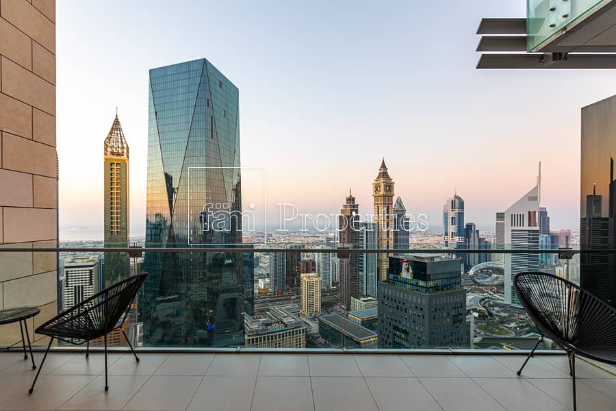 22 Duplex | Sheikh Zayed Road & Skyline View | Vast Living Space