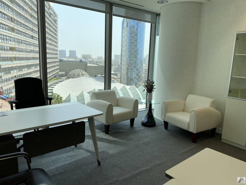 11 Amazing offer| Fully Furnished high view office at affordable price Dewa internet free | Linked with Mall and Metro